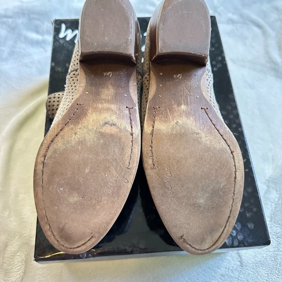Sam Edelman Suede Booties in "Putty", size 6.5 - Picture 7 of 8